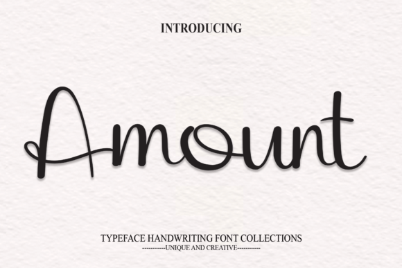 Amount: A Fun Handwritten Font for Creative Branding Projects