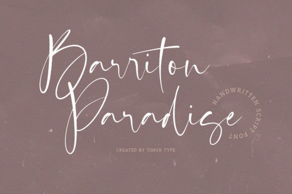Barriton Paradise: A Handwritten Font That Elevates Editorial Design