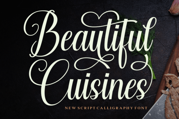 Beautiful Cuisines: A Script Font That Elevates Editorial Design