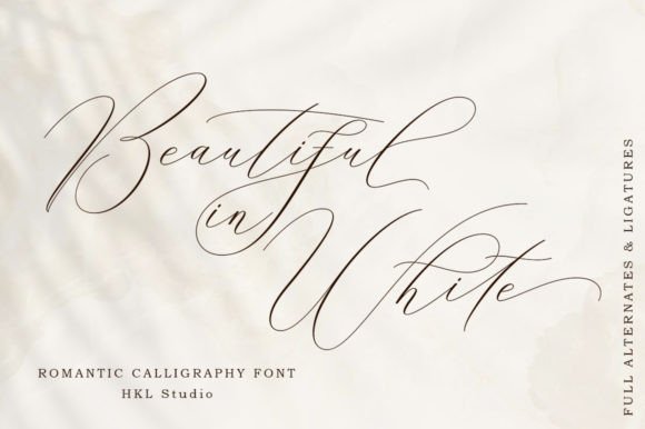 Beautiful in White: A Modern Script Font for Elegant Branding