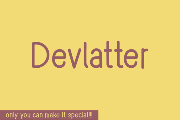 Devlatter: A Natural Handwritten Font for Thoughtful Editorial Design