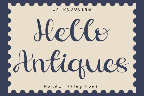 Hello Antiques: A Whimsical Script Font for Playful Brand Campaigns