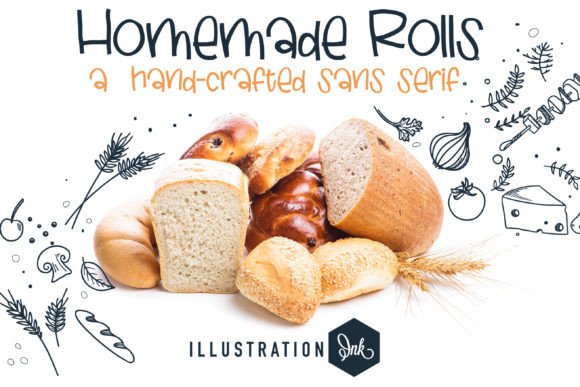 Homemade Rolls: A Handwritten Font for Warm, Approachable Campaign Designs
