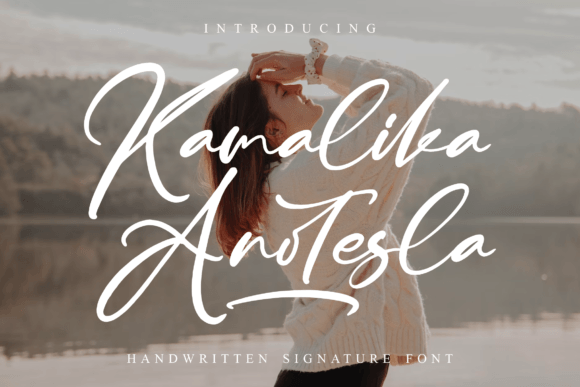 Kamalika Anotesla: A Handwritten Signature Font for Crafters & Makers