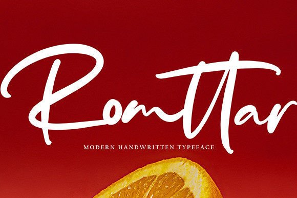Romttar: A Flowing Script Font for Crafters and Product Designers